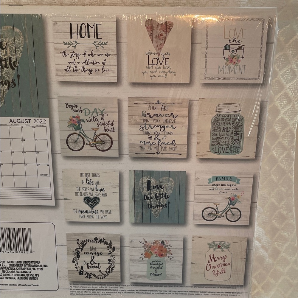 Inspirational Wall Art Set 2 calendars which would be 24 pictures for crafts